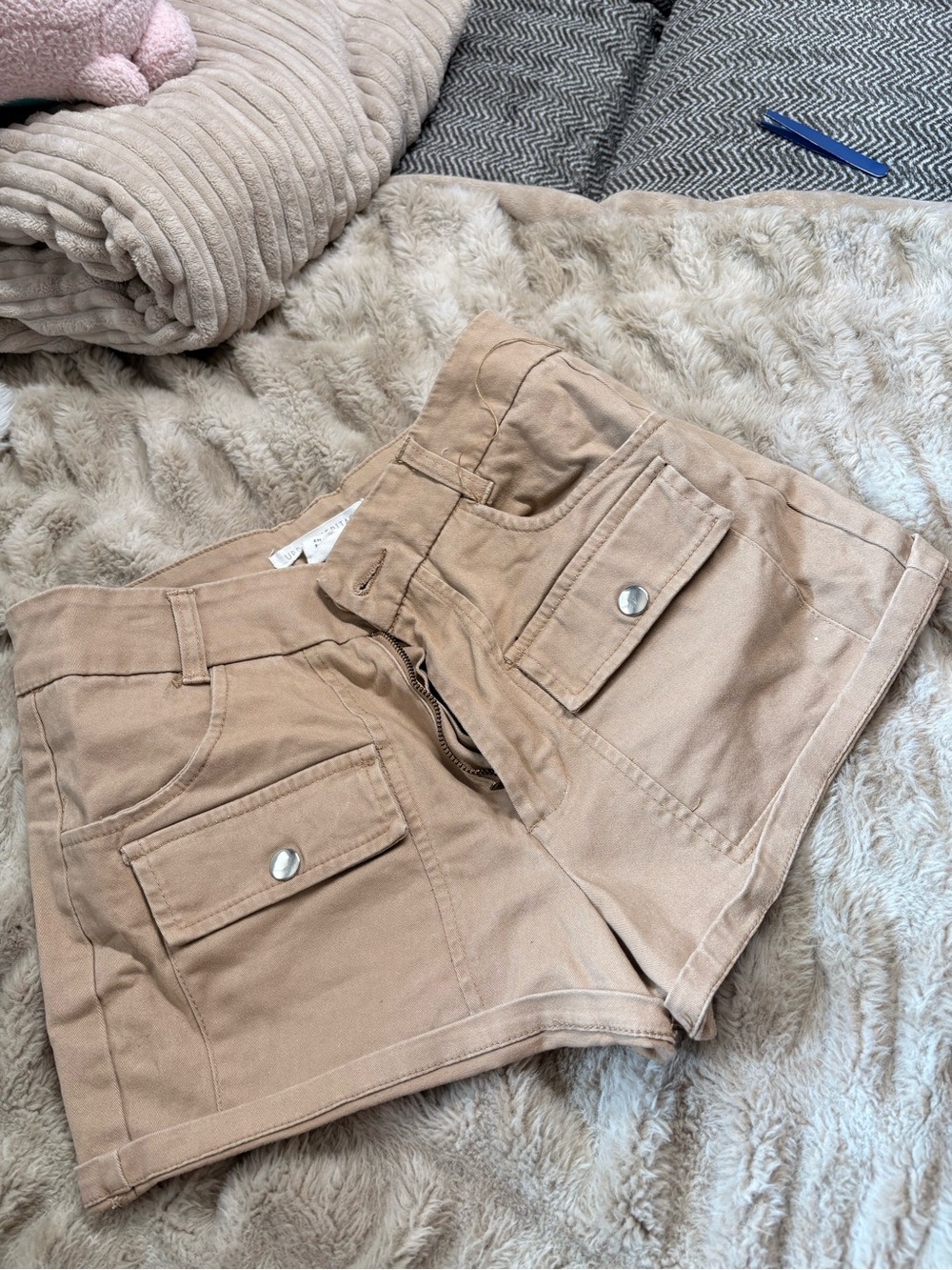 Urban Heritage Tan Cargo Pocket Shorts